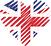 Logo of Dating-Expert UK, Heart Shaped Image of UK flag.